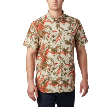 Columbia Muške Košulje - Rapid Rivers Printed Short Sleeve Kaki Boja | DOBK-35084